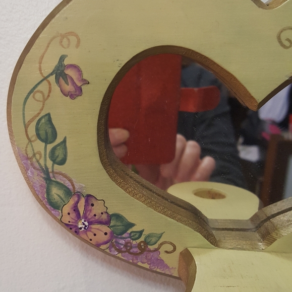 Vintage Hand Painted Heart Wall Sconces - Picture 3 of 9